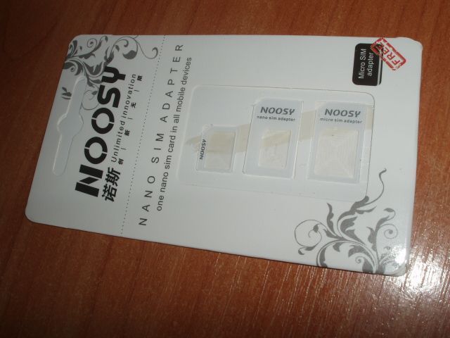 NOOSY Адаптери Noosy nanoSIM/microSIM/SIM 3 шт. під картки MicroSim NanoSIM та SIM, перехідники під симку 2678 фото