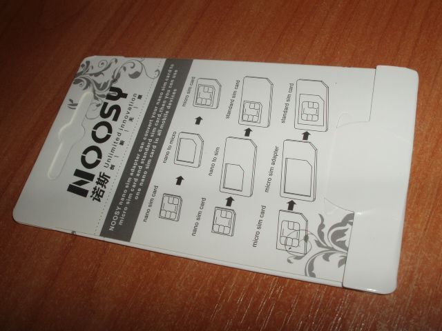 NOOSY Адаптери Noosy nanoSIM/microSIM/SIM 3 шт. під картки MicroSim NanoSIM та SIM, перехідники під симку 2678 фото