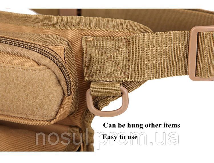 Поясная тактическая сумка (набедренная) черный, leg-bag, многофункциональная, армейская, для путешествий 5296 фото