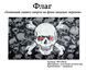 Прапор чорний піратський "Веселий термінатор Роджер" Machine Skull bone Jolly roger pirate flag (150х90 см) 6660 фото 1