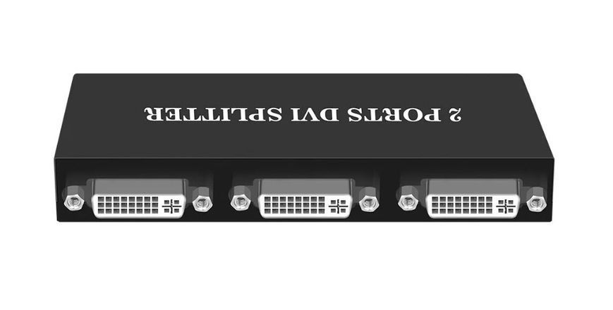 DVI-D/DVI-I Splitter 1x2 &ndash; сплиттер делитель переключатель с 1 входа на 2 выхода (DVI-D) для одновременного вывода изображения на два монитора (с доп.питанием) 2653-2 фото