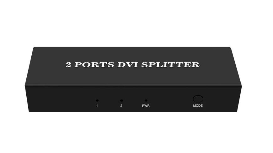 DVI-D/DVI-I Splitter 1x2 &ndash; сплиттер делитель переключатель с 1 входа на 2 выхода (DVI-D) для одновременного вывода изображения на два монитора (с доп.питанием) 2653-2 фото