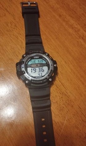 Ремешок для часов Casio G-shock серий SGW, MRW, AE, AEQ универсальный (крепление 18 мм) цвет черный полиуретан 6873 фото