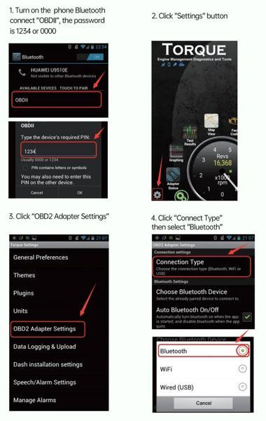 OBDII ELM 327 Bluetooth Rus Eng v1.5 блютуз бездротовий автосканер датчик помилок ScanMaster OBD Doctor DashCo 2453 фото