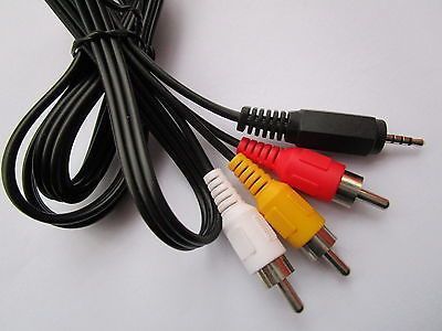 Кабель 4 pin mini 2.5 мм (jeck) &mdash; 3 RCA (2 audio + 1 video) вывод на ТВ монитор видеозахват 334 фото