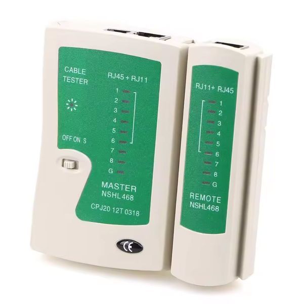 Master-Remote BS-468 (CPJ20 16T 0318) RJ45 RJ11 тестер кручений пари та телефонного кабелю універсальний Cat5 Cat6 CAT7 8P 6P LAN Cable And RJ11  Дозволяє в автоматичному режимі протестувати ділянку мережі, кабельне з'єднання на наявність розривів та зами 0070 фото