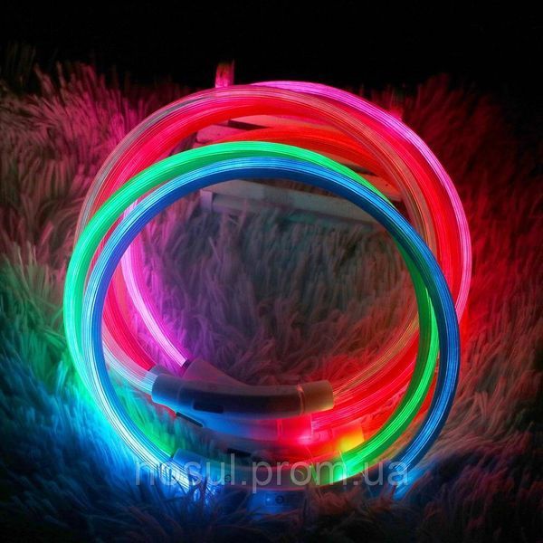 Trixie ошейник LED (синий) зарядка АКБ через USB регулируемый по длине (~ 45-50 см) с возможностью уменьшения 6570 фото