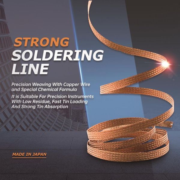CP-2015 оплетка для выпайки припоя 2 мм (1.5 м) (Desoldering Braid Solder Remover Wick Goot Cable Wire) 3031 фото