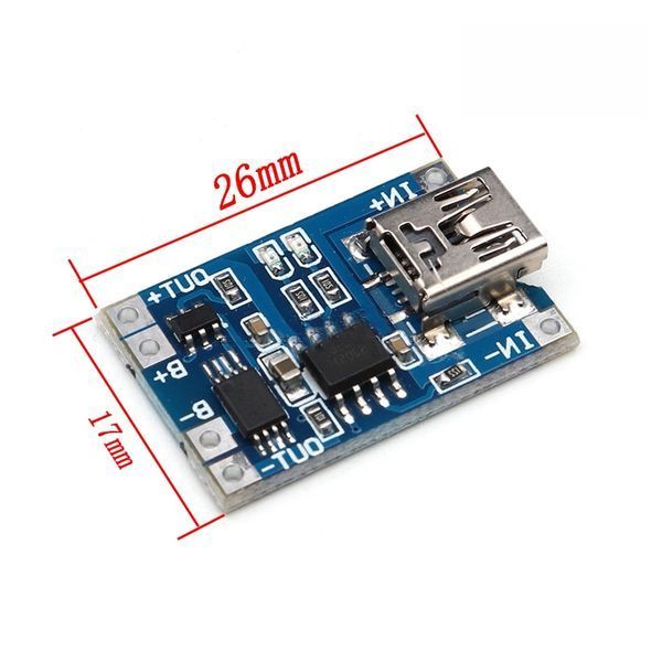Зарядное устройство ЗУ контроллер для АКБ 18650 (разъем micro USB) 5V 1A (С ЗАЩИТОЙ) TP4056 6088 фото