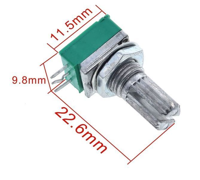 Потенциометр RK097 B20K 20K Ом (3 pin) &ndash; герметичный регулятор громкости для аудиоусилителей потенциометр крутилка Audio Amplifier Sealed Potentiometer 8304 фото