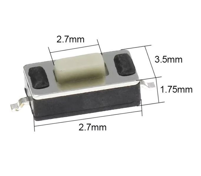 Кнопка тактовая 3*6*2.5 мм #2 2pin long DIP SMD микропереключатель телефон сигнализация брелок remote control 4359-2 фото