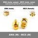 Перехідник SMA (Male, тато) &mdash; MCX (Male, тато) RF роз'єм конектор радіостанція РЕБ 7831 фото 1
