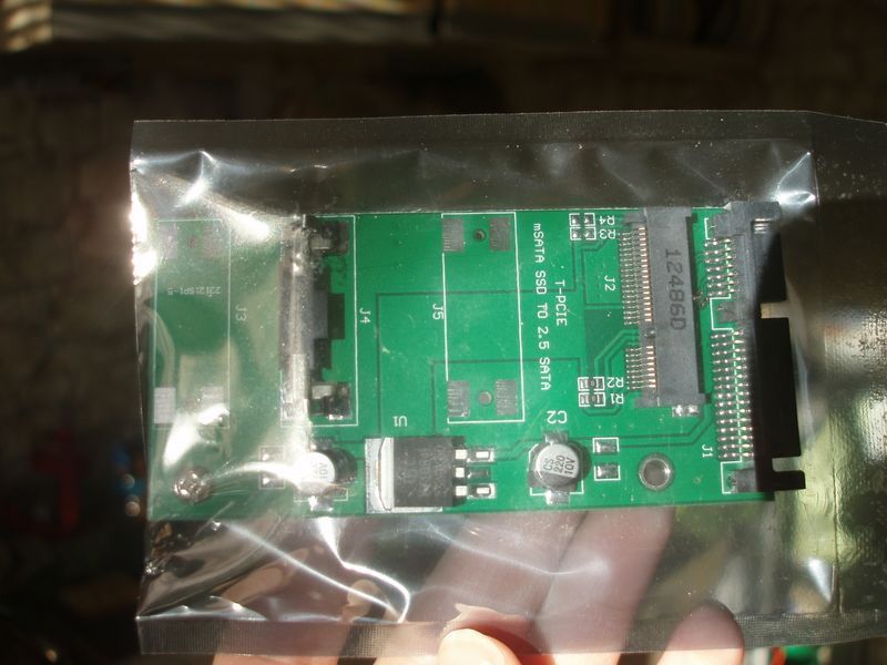 Перехідник SATA &mdash; mSATA mini PCI-e SSD 50 мм адаптер жорсткий диск ССД SA-092 7+15 pin 2825 фото