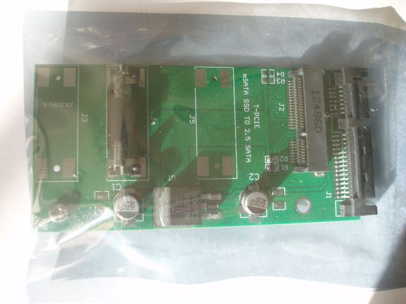 Перехідник SATA &mdash; mSATA mini PCI-e SSD 50 мм адаптер жорсткий диск ССД SA-092 7+15 pin 2825 фото