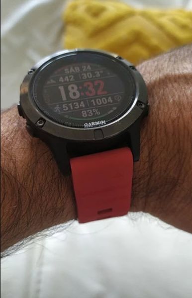 Ремінець (26 мм) Garmin QuickFit Fenix 6X 6X 6 Pro (КРАСНИЙ) силікон каучук&nbsp;Fenix&nbsp;Quaitx&nbsp;Descent&nbsp;VERTIX Enduro 6645 фото