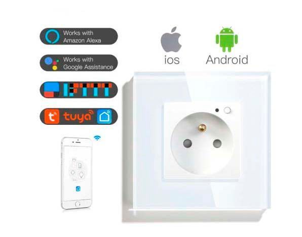 WiFi умная розетка 16А управляемая ДУ голосом или со смартфона Alexa IFTTT Google Home&amazon 5123 фото