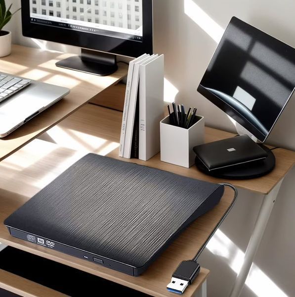 Кишеня USB + USB Type-C для ноутбукових приводів SATA CD DVD BD ROM ODD-програвача дисків 9,5-12,7 мм під'єднання приводу СД ДВД до ПК ТВ телефона планшета Android Win Linux Mac Caddy External Optical Disc Drive Enclosure for Laptop Notebook 0533-3 фото