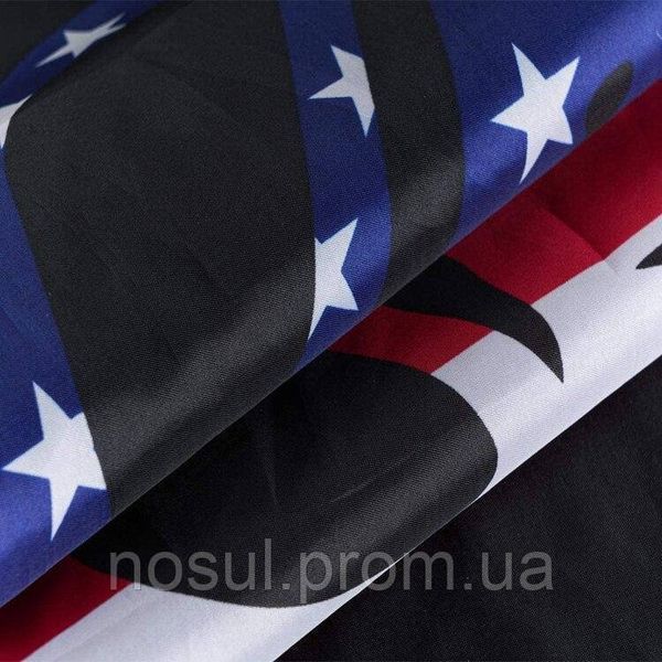Свобода або смерть USA The 2nd Amendment 1789 Liberty Or Death (150х100 см) Black American Skull Flag Право на вільне володіння зб 6851 фото