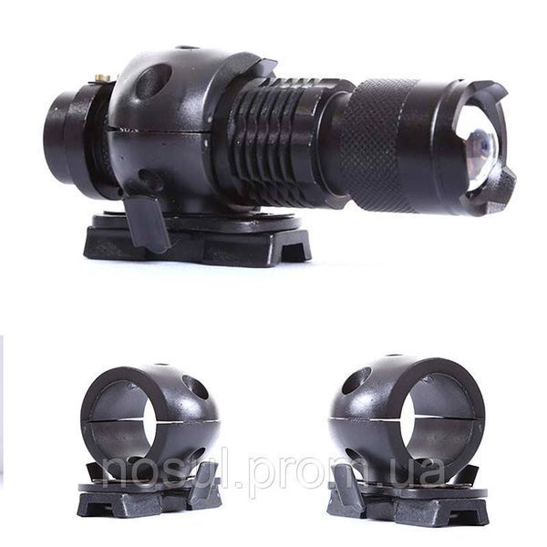 Nhelmet Tactical тактический держатель (ЧЕРНЫЙ) крепление фонаря под рельсы ARC (1,2' 20-24мм) 7004 фото