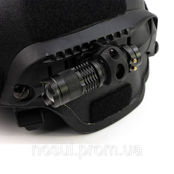 Nhelmet Tactical тактический держатель (ЧЕРНЫЙ) крепление фонаря под рельсы ARC (1,2' 20-24мм) 7004 фото