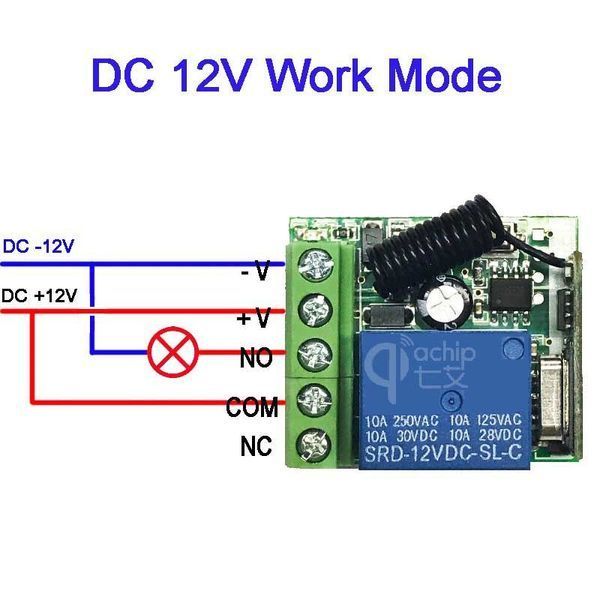 KR1201-A 12V 10A 1-канальное радио реле 315 MHz дистанционное управление устройствами на нестандартной частоте 6448 фото