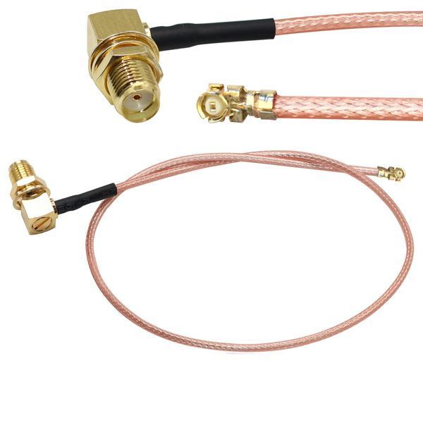 Перехідник пігтейл U.FL/UFL/IPEX &mdash; SMA female кутовий (Right Angle 90 г) 15 см RG178 4595-5 фото