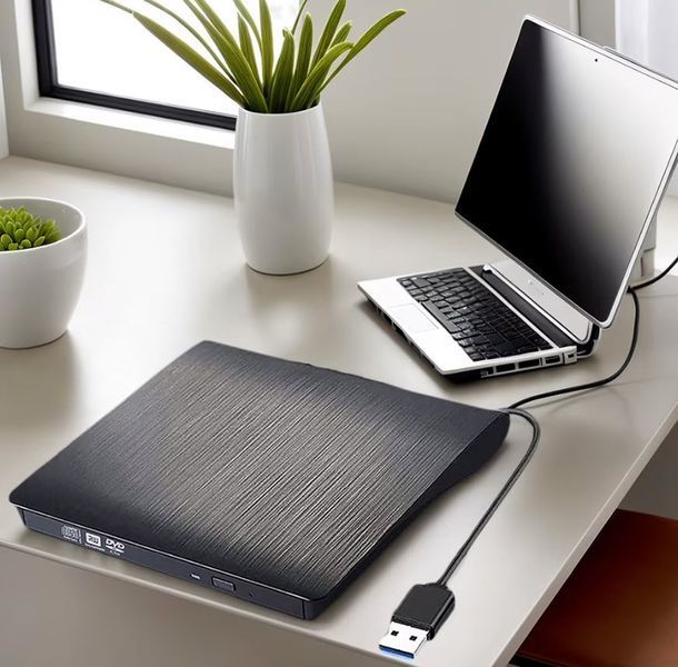 Кишеня USB + USB Type-C для ноутбукових приводів SATA CD DVD BD ROM ODD-програвача дисків 9,5-12,7 мм під'єднання приводу СД ДВД до ПК ТВ телефона планшета Android Win Linux Mac Caddy External Optical Disc Drive Enclosure for Laptop Notebook 0533-3 фото