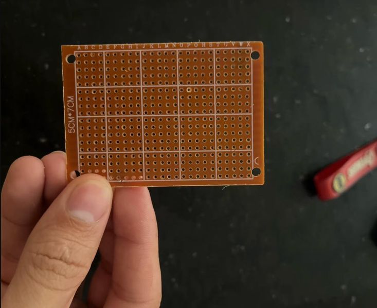 PCB плата макетна 50*70mm (крок 2.54 мм) для прототипування двостороння текстиліт (товщина 1.2 мм, жовта) 5027-4 фото