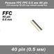 Роз'єм FFC FPC 0.5 мм 40 pin Pitch Drawer type Bottom Contact (нижнє розташування контактів) LCD монітор ТВ LED під гнучкий шлейф 7132 фото 1