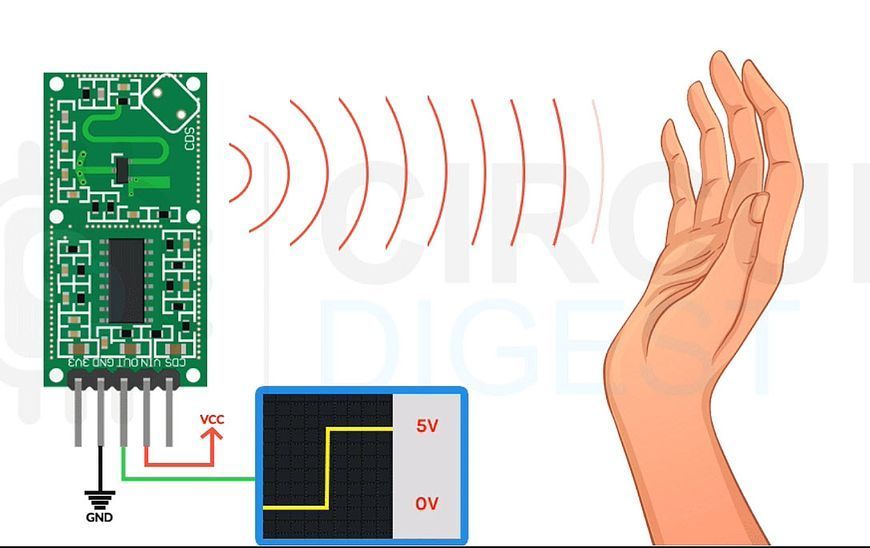 RCWL-0516 микроволновый датчик движения (модуль Доплера) аналог RCWL-9196 4...28V Arduino Microwave Radar 7252 фото
