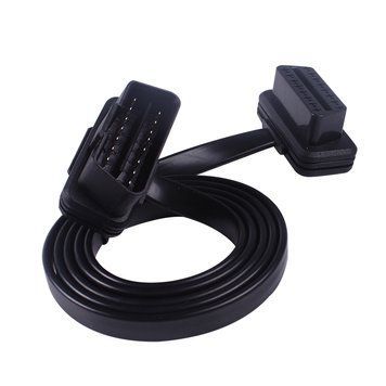 Подовжувач OBD2 16-pin, подовжувальний кабель мама-тато на автосканер ELM327 OBDII 4745 фото