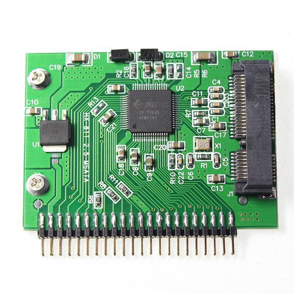 Адаптер переходник 2.5" IDE 44 pin - SSD mSATA Mini PCI-E (55*47 мм) под установку для старых ноутбуков 2915 фото