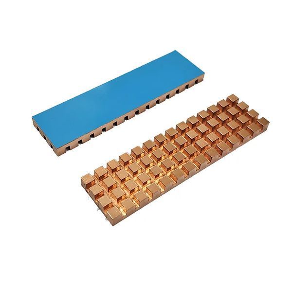Потужний пасивний радіатор (товщина 4 мм) для охолодження SSD M.2 NGFF 2280 PCI-E NVME мідь 4916 фото