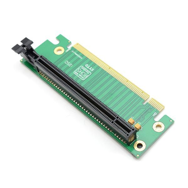 Райзер PCI-E 3.0 16x 2U Server кутовий правий майнінг поворот відеокарта 90 градусів Right Angle Extender Protector 4507 фото