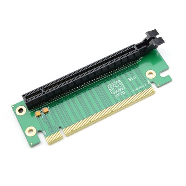 Райзер PCI-E 3.0 16x 2U Server кутовий правий майнінг поворот відеокарта 90 градусів Right Angle Extender Protector 4507 фото