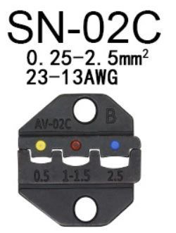 SN-02C прес форма съемная матрица для клещей (под сечение провода 0.25 - 2.5 мм&sup2; AWG 23-13) 6232 фото