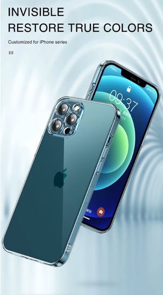 IPhone 13 Pro чехол прозрачный силикон с защитой камеры Light Clear Shell 8050 фото