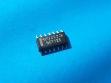 Логічна мікросхема 74HCT125 SOIC14 &mdash; радіокомпонент, який широко використовується в електроніці. 3052 фото