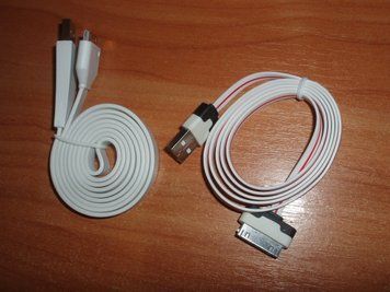 Плоский кабель USB для iPhone iPad iPod передача данных зарядка 2897 фото
