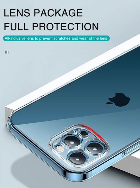 IPhone 13 Pro чехол прозрачный силикон с защитой камеры Light Clear Shell 8050 фото