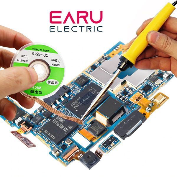 CP-1515 оплетка для выпайки припоя 1.5 мм (1.5 м) Desoldering Braid Solder Remover Оплетка для выпайки припоя CP-2015 1.5 мм * 1.5 м. &nbsp;Диаметр: 2,0 мм. &nbsp;Длина: 1,5 м. &nbsp;Вес: 9 г.  Высококачественная медная оплетка профлюсована флюсом класса &laquo;RMA&raquo;. Особотон 3031-2 фото
