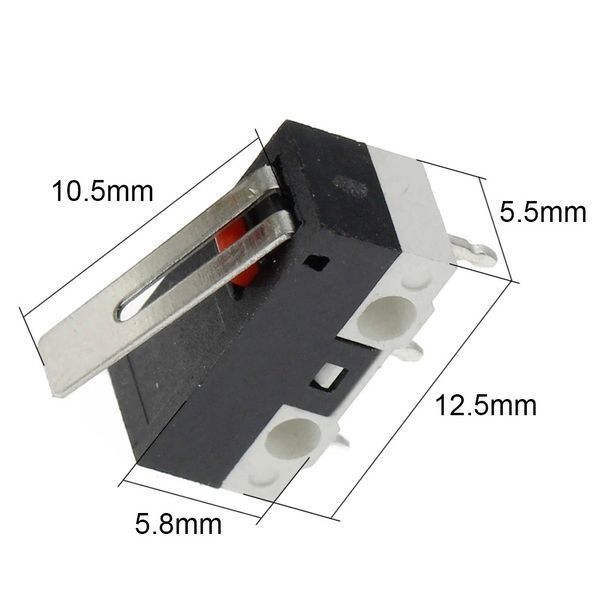 Кнопка SMD микропереключатель c рычагом 12*6*6 мм (3pin, 1А, 125V DC) для проводных/беспроводных мышек Logitech, Microso 7045 фото