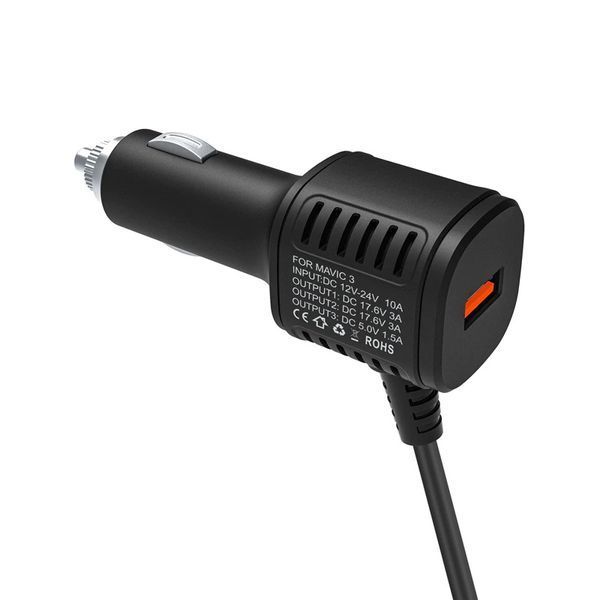 StartRC Автомобільний зарядний пристрій для DJI Mavic 3 + USB порт (Car Charger) на 2 АКБ + пульт Battery Charging Hub 6899 фото