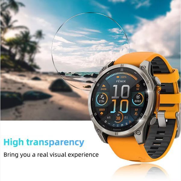 Garmin Fenix 8 (43 мм) Solar стекло защитное 9Н Premium Tempered Glass 7993 фото
