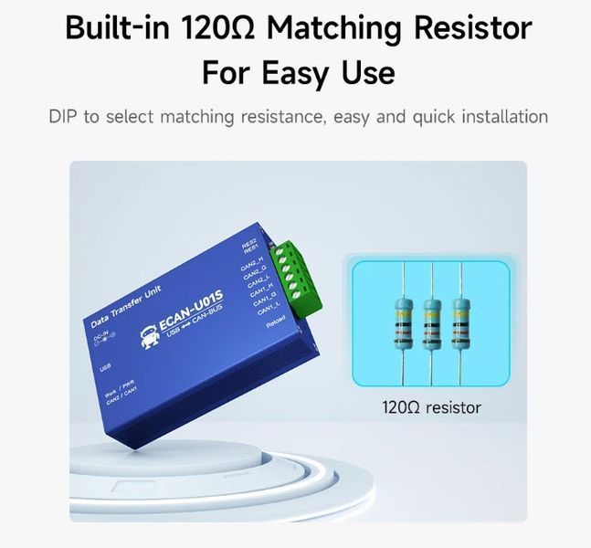 ECAN-U01S USB аналізатор шини CAN 2.0 Converter Bus Analyzer двонаправлена передача даних з високим ступенем захисту 7685 фото