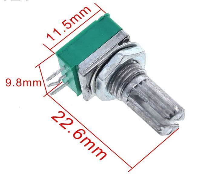 Потенциометр RK097NS B50K 50K Ом (3 pin) &ndash; герметичный регулятор громкости для аудиоусилителей потенциометр крутилка Audio Amplifier Sealed Potentiometer 8309-2 фото