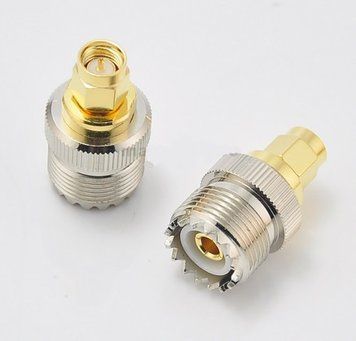 Переходник UHF SO-239 (мама female) - SMA (папа male) разъем коннектор RF радиостанция антена 2845 фото