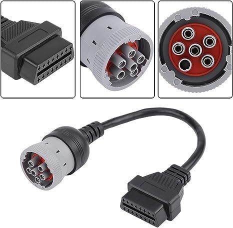 Перехідник Autocom TCS 16 pin - 6 pin (female) J1708 24V Cummins trucks адаптер конектор 16 піновий роз'ємний 5611 фото