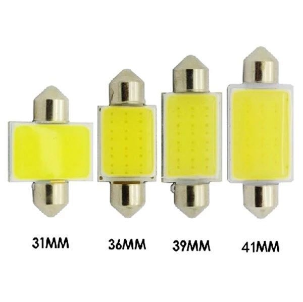 C5W LED автомобильная лампа 12V DC (31mm) 6500K 12 диодов замена штатных галогенных ламп 5876 фото