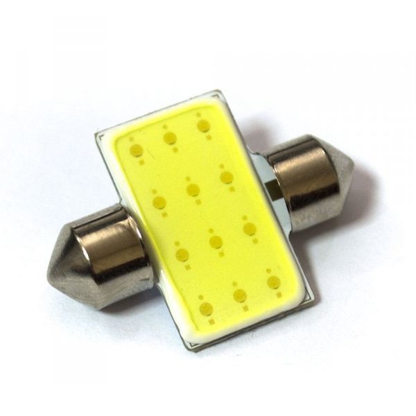 C5W LED автомобильная лампа 12V DC (31mm) 6500K 12 диодов замена штатных галогенных ламп 5876 фото